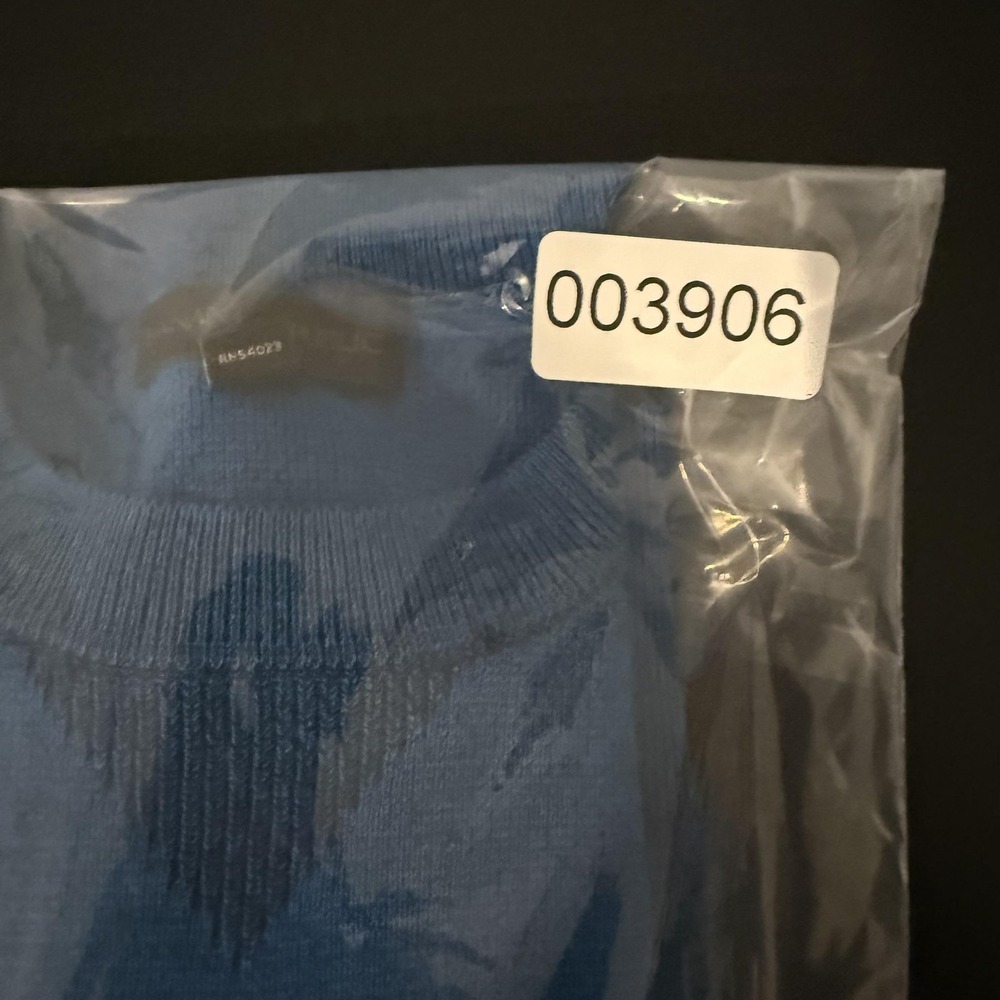 Banana Republic Sweater Womens XS Blue Puff Sleeve Crewneck Knit Pullover - Picture 12 of 12